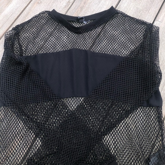 Black Mesh Top - Picture 3 of 7